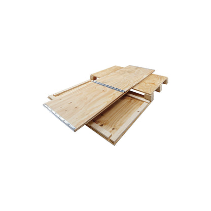 Premium collapsible wooden box, with runners, external LxWxH 800 x 600 x 520 mm.