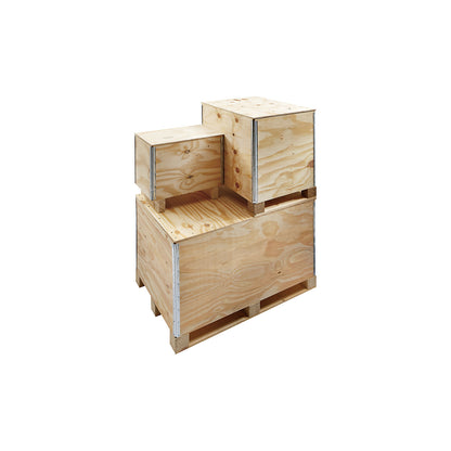 Premium collapsible wooden box, with runners, external LxWxH 800 x 600 x 720 mm.