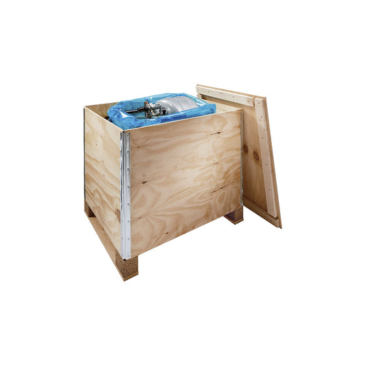 Premium collapsible wooden box, with runners, external LxWxH 800 x 600 x 720 mm.
