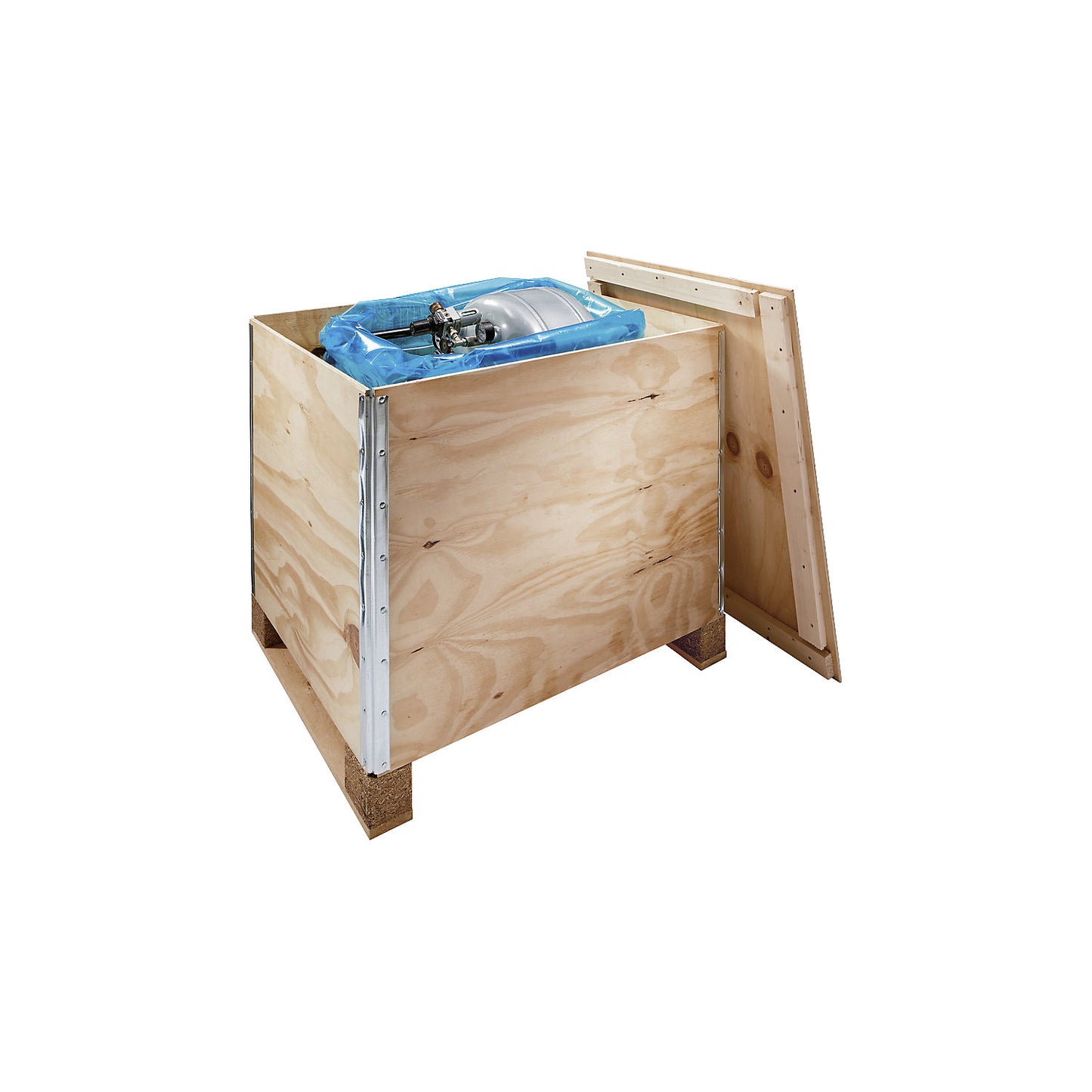 Premium collapsible wooden box, with runners, external LxWxH 600 x 400 x 520 mm.