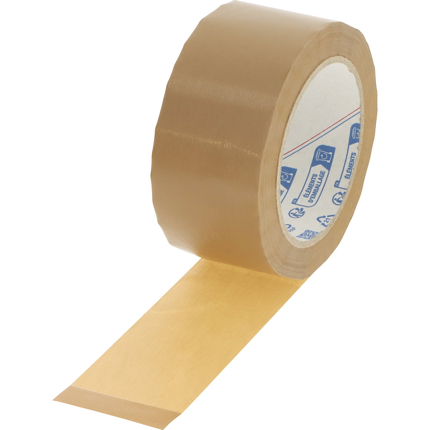 Low-effort PVC packaging tape, embossed film, pack of 6 rolls, brown, tape width 50 mm.