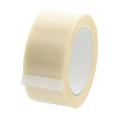 Low-effort PVC packaging tape, embossed film, pack of 6 rolls, transparent, tape width 50 mm.