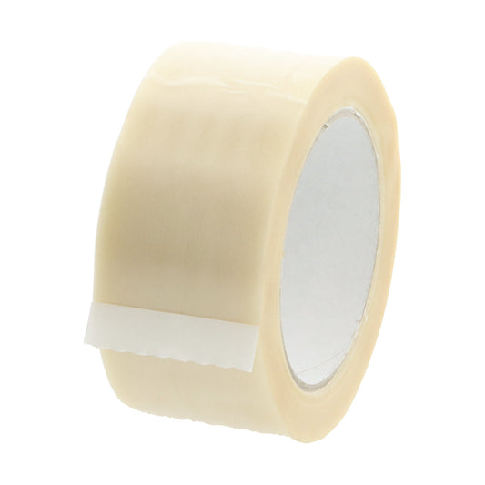 Low-effort PVC packaging tape, embossed film, pack of 6 rolls, transparent, tape width 50 mm.
