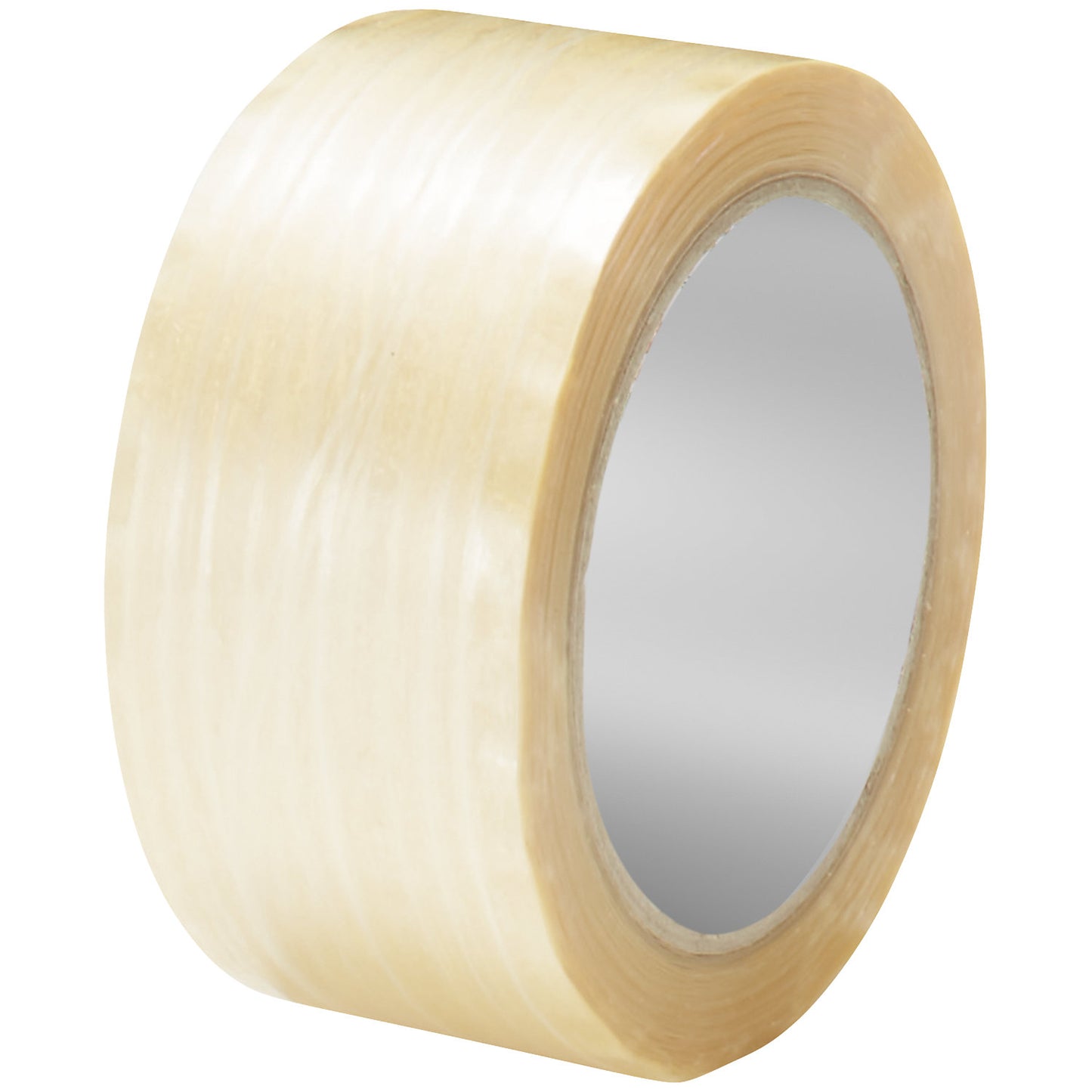 PVC packing tape, 55 µm, fibre reinforced, pack of 6 rolls, transparent, tape width 50 mm.