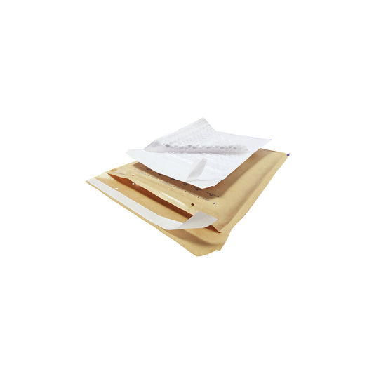 aroFOL® dispatch bag, recycled paper and protected by bubble wrap, internal LxW 340 x 225 mm, brown, pack of 100.