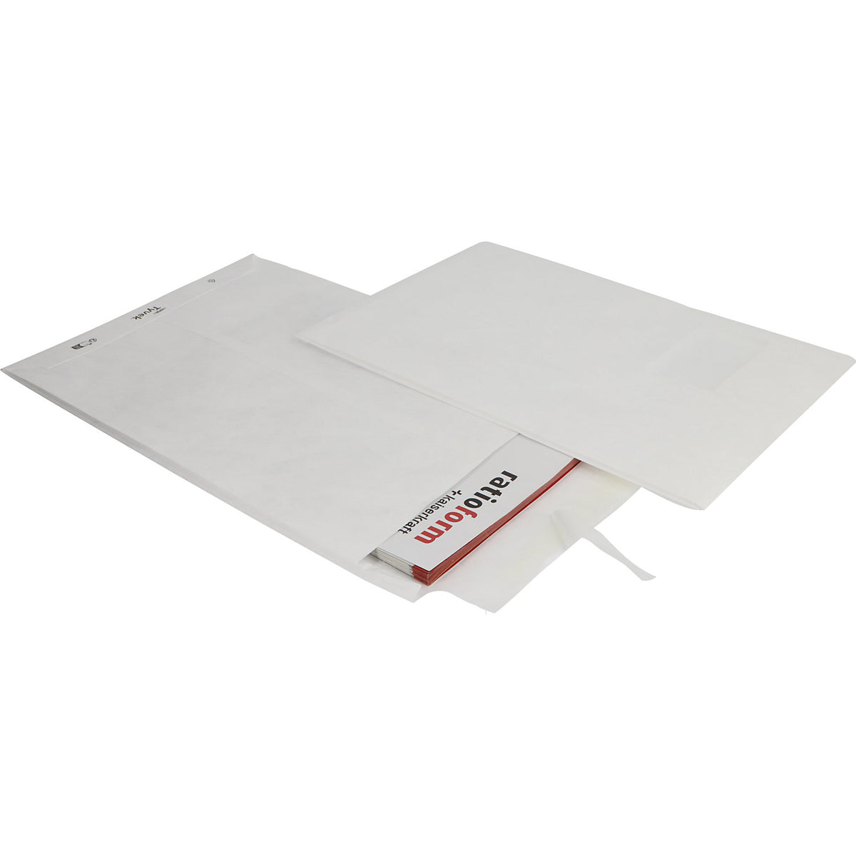 Tyvek® folding bag, tear resistant, waterproof, pack of 100, LxWxH 229 x 324 x 20 mm.
