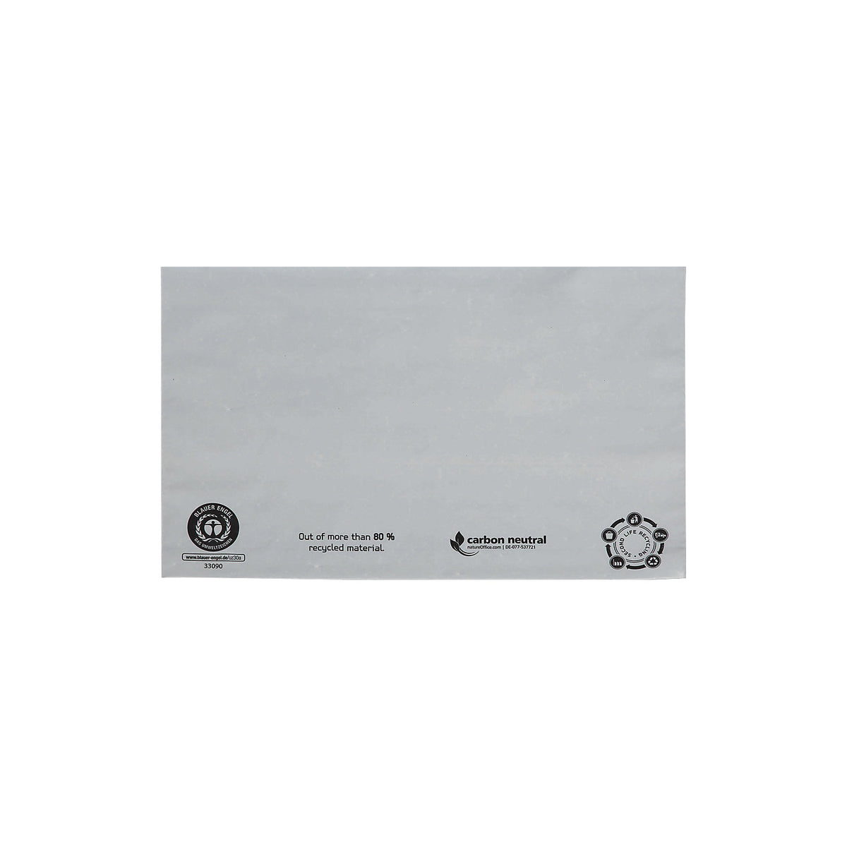 Mailing bag 80 % recycled material, opaque, 50 µm, pack of 1000, LxW 400 x 330 mm.