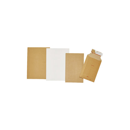 Expandable rigid envelope, edge protection, internal LxW 345 x 245 mm, white, pack of 100.