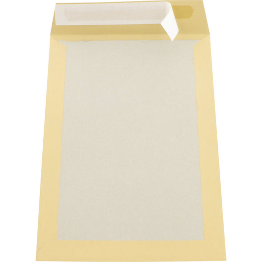 Dispatch bags, with cardboard backing, LxW 353 x 250 mm, brown, pack of 125.