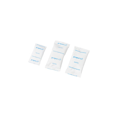 Desiccant bags, mini, pack of 600, LxW 50 x 19 mm.