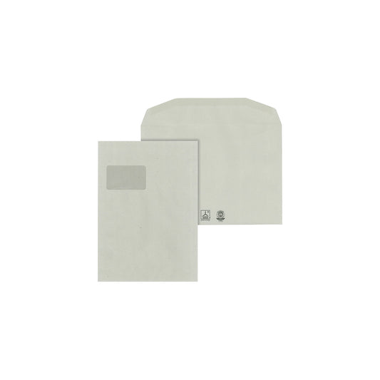 Envelopes, recycled paper, format C4, with window, pack of 500.