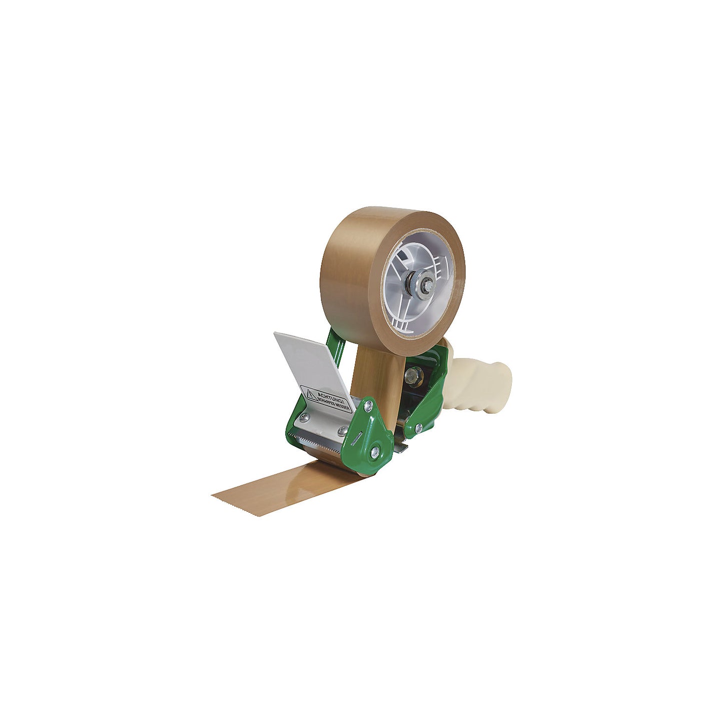 Metal handheld dispenser, with adjustable brake, for 50 mm tape width.