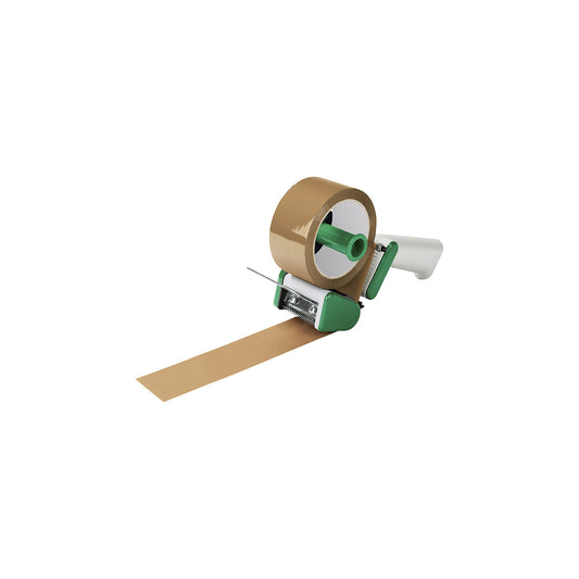 Handheld dispenser, low noise, with brake, for 50 mm tape width.