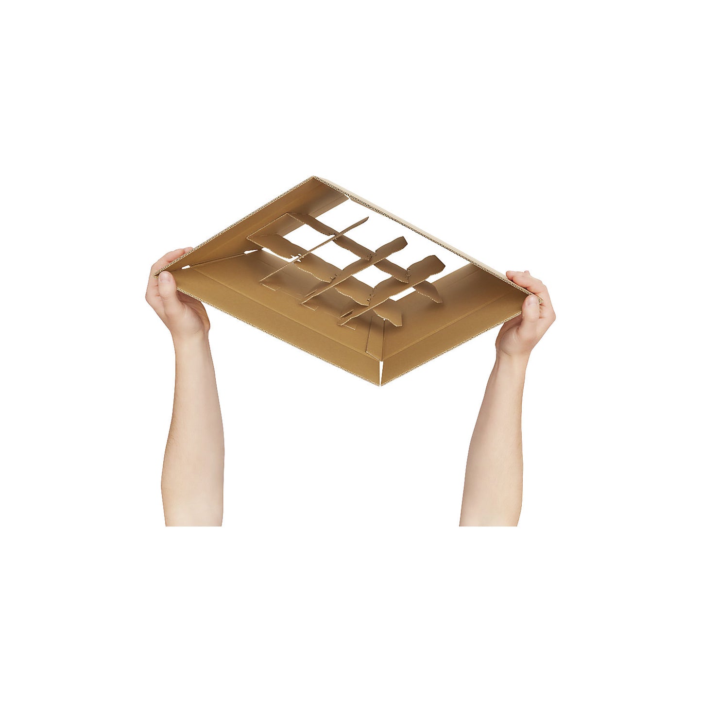 Wine bottle box for 12 bottles, with automatic dividers, with automatic dividers.