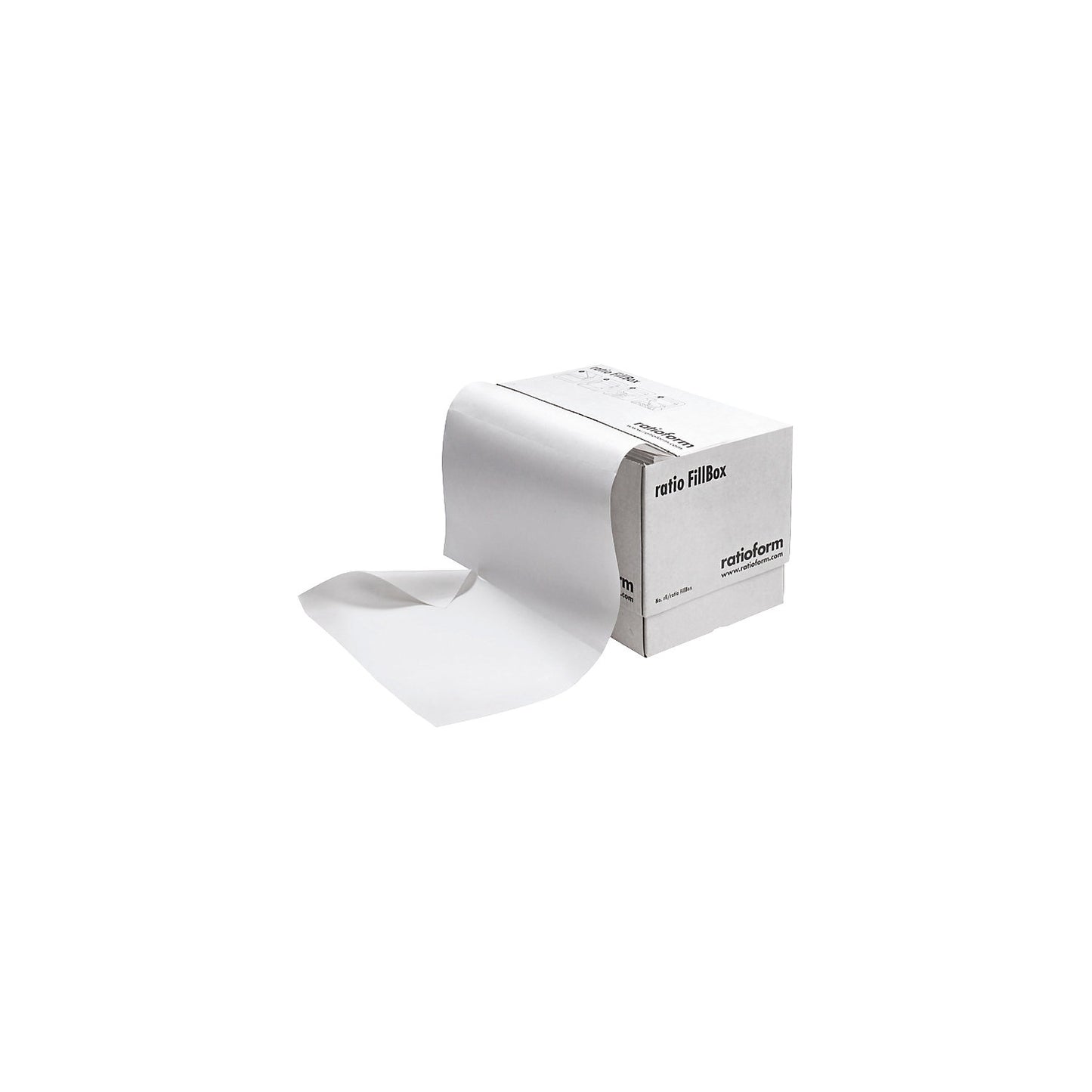 Paper filler in dispenser box, width 375 mm, white, total length 360 m, 65 g/m².