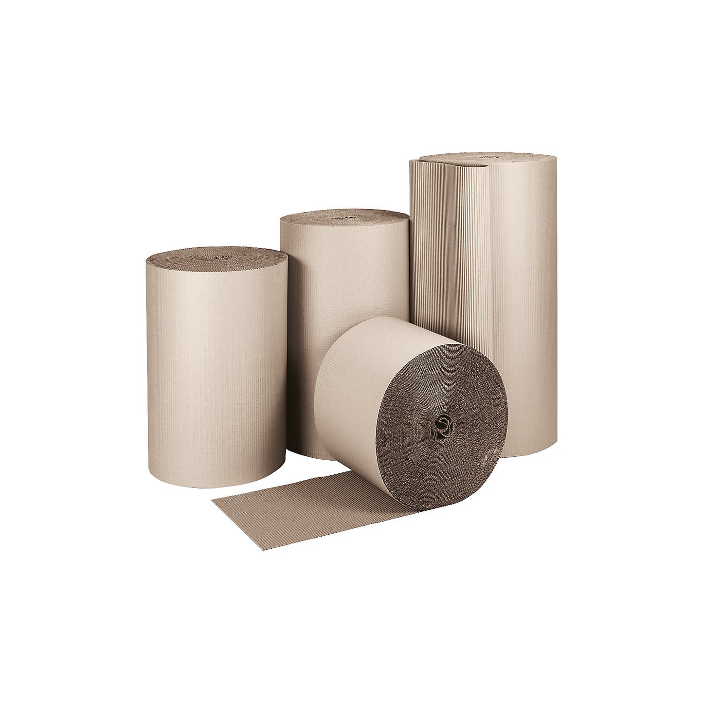 Corrugated cardboard roll, 100 % recycling paper, width 800 mm.