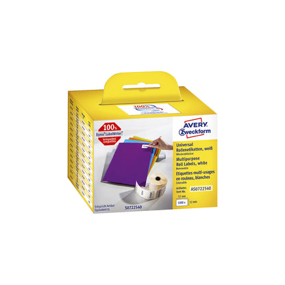 Address and shipping labels on rolls, strong adhesive, LxW 32 x 57 mm, pack of 1000.