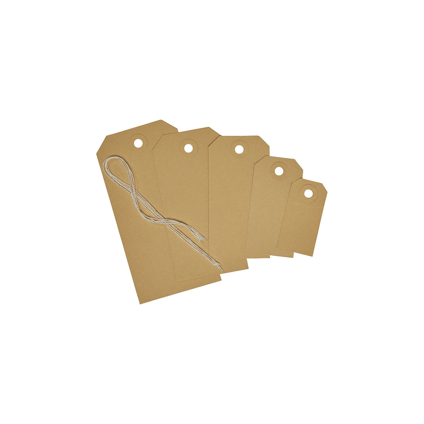 Hangtags, brown, pack of 1000, LxW 61 x 31 mm.