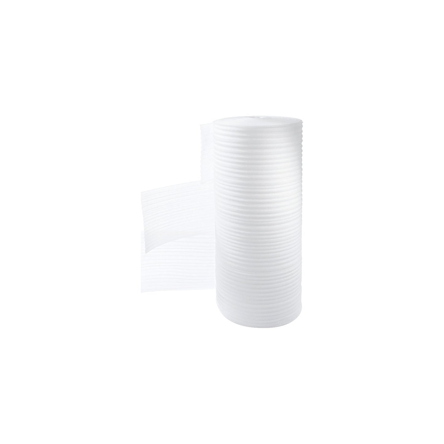 Foam film, perforated, white, material thickness 1 mm, roll length 250 m, roll width 1200 mm.