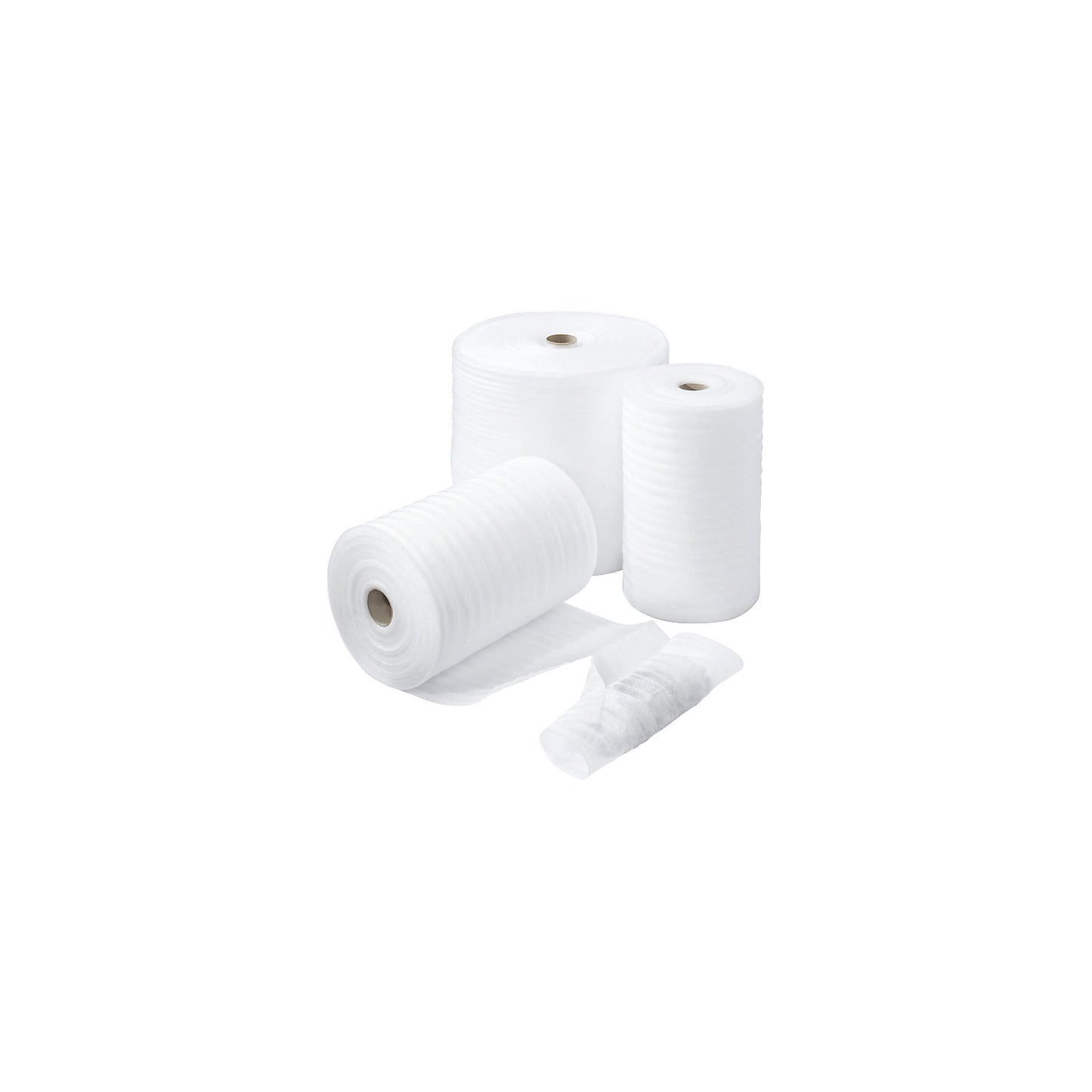 Foam film, perforated, white, material thickness 1 mm, roll length 250 m, roll width 1200 mm.