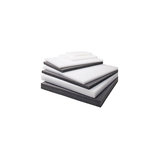 Foam panel, made of PE, pack of 20, LxW 600 x 600 mm, charcoal, material thickness 50 mm.