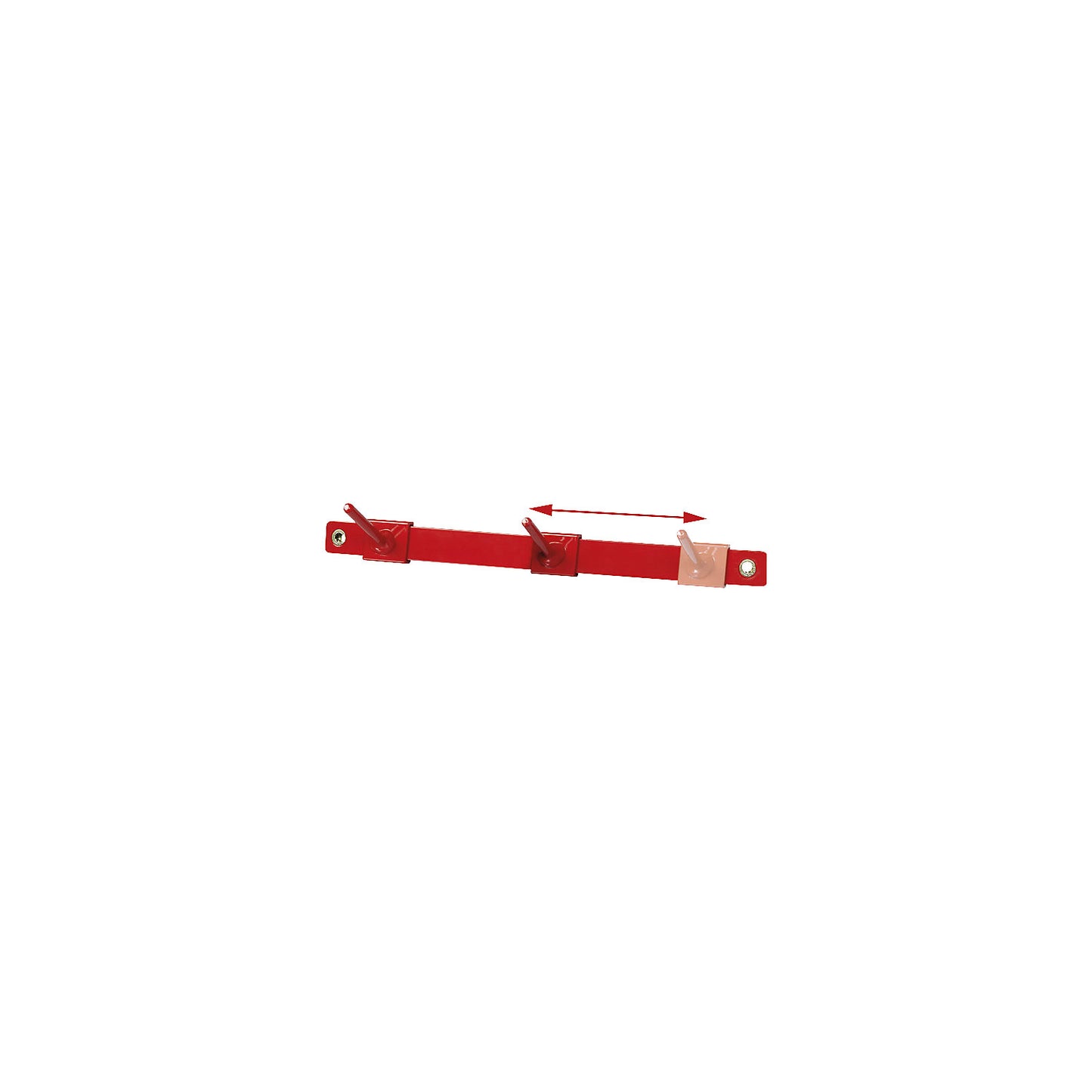 Hanger for flat bags, as a block of tear-off bags 245 x 20 mm, spacing between blocks 3 - 18 cm.