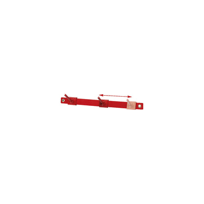 Hanger for flat bags, as a block of tear-off bags 245 x 20 mm, spacing between blocks 3 - 18 cm.
