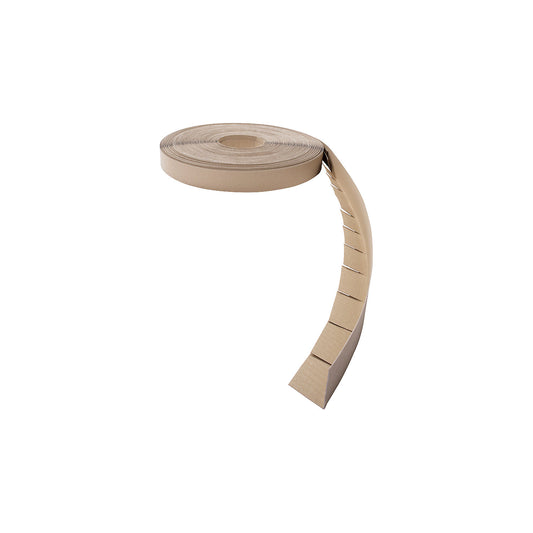 Edge protection strip, made of grey cardboard, on the roll, side dimensions 70 x 50 mm, 100 m per roll.