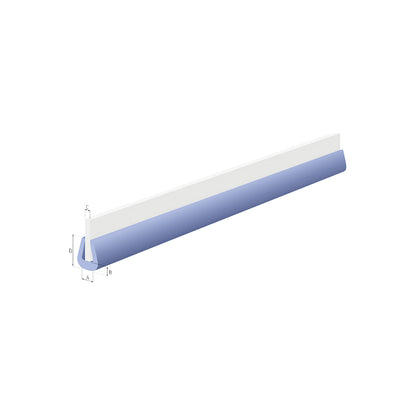 Edge protection corner, blue, U-shape, 550 m, edge thickness 8 - 12 mm.