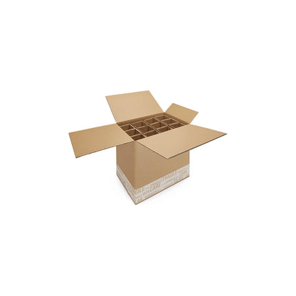 Post/DHL bottle box, with cardboard insert, pack of 10, internal dimensions 409 x 300 x 383 mm, for 12 bottles.