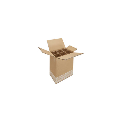 Post/DHL bottle box, with cardboard insert, pack of 10, internal dimensions 305 x 210 x 383 mm, for 6 bottles.