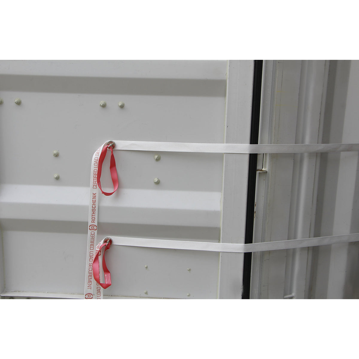 Container lashing system, 4000 daN, 1 vertical strap, 2 horizontal straps, pack of 2.