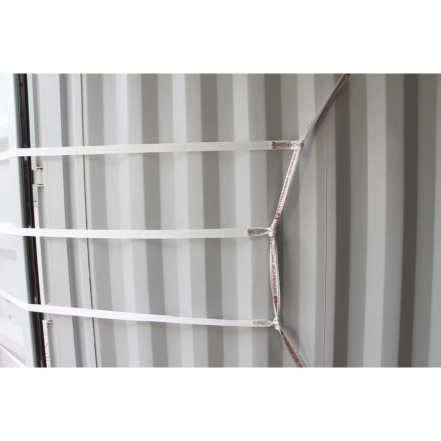 Container lashing system, 4000 daN, 1 vertical strap, 4 horizontal straps, pack of 2.
