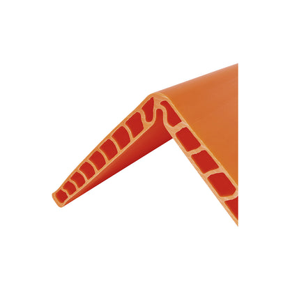 Edge protection rail, made of PE, side dimensions 120 x 120 mm, length 1000 mm, blue.
