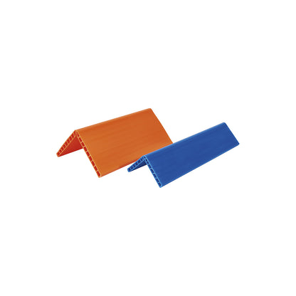 Edge protection rail, made of PE, side dimensions 120 x 120 mm, length 1000 mm, blue.