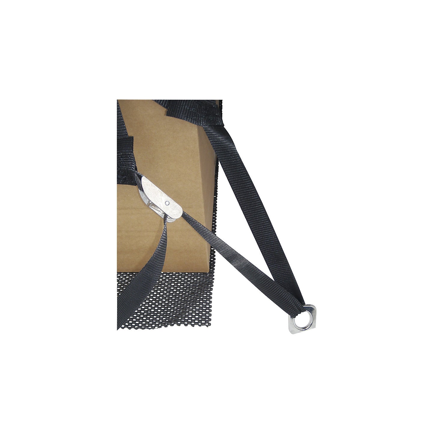 Load securing net, 100% polyester, 200 daN, LxW 900 x 900 mm.