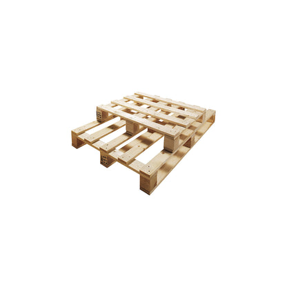 Disposable pallet, max. load 1200 kg, LxWxH 800 x 600 x 130 mm.