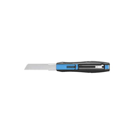 Safety cutter with polystyrene blade, plastic, black.
