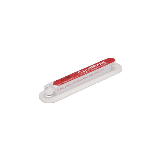 ColdMark® indicators, temperature limit 2 °C, pack of 10, HxW 9 x 84 mm.