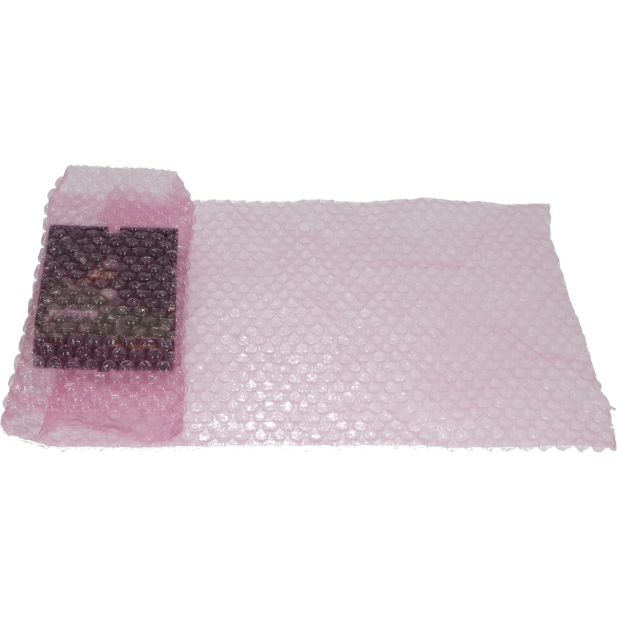 Dissipative, antistatic bubble wrap ESD 65 µm, 2-ply, 300 mm wide.