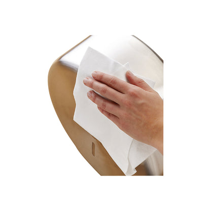 Cleaning cloths, dispenser box, pack of 100, LxW 380 x 290 mm, absorbent.