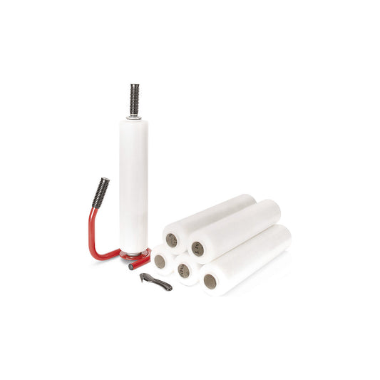 Stretch film economy set, with 1 stretch winder and 1 cutter, transparent.