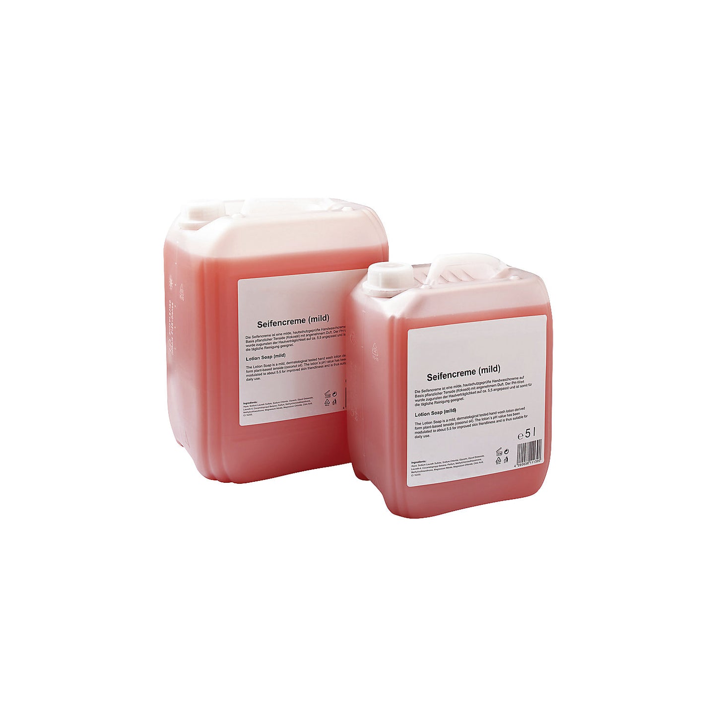 Soap, liquid, 10 litres, pink.