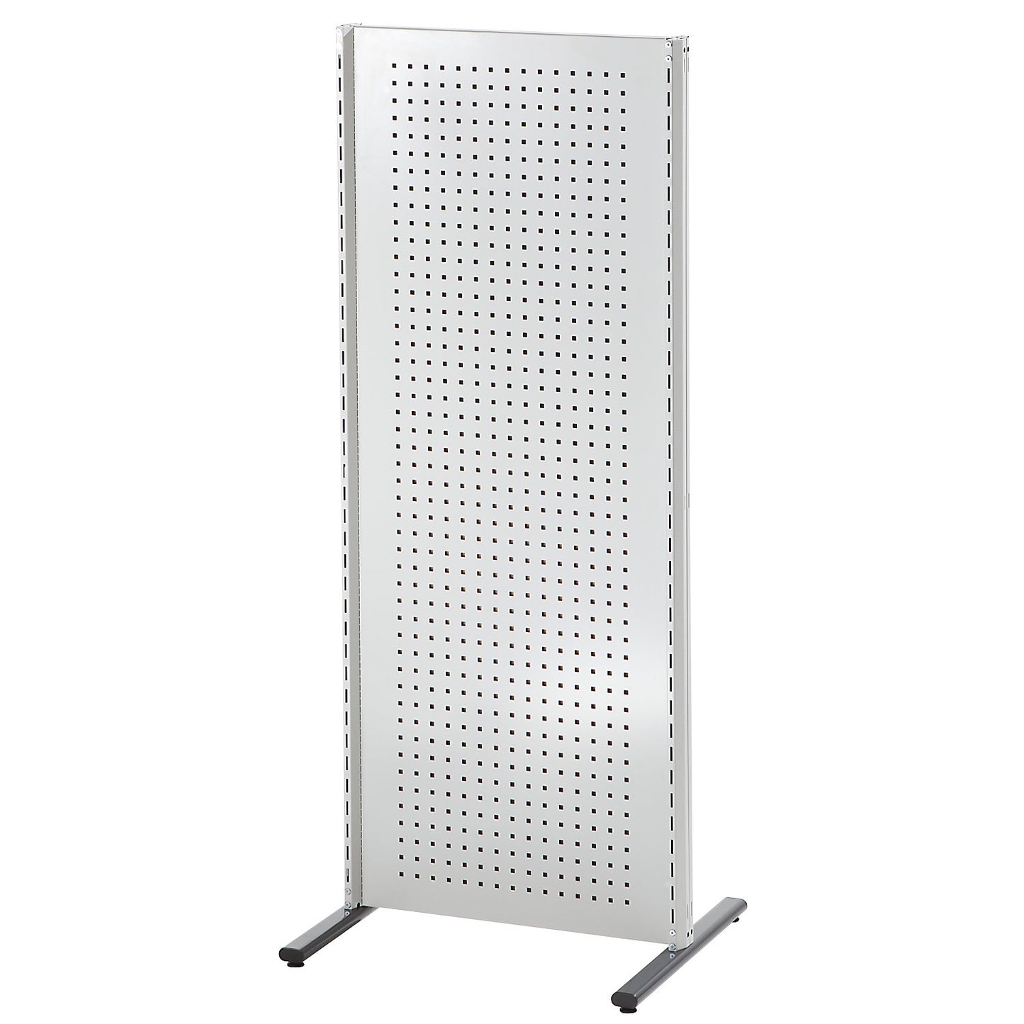 Industrial partition wall system, standard module, width 800 mm, light grey.