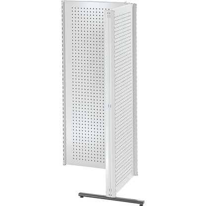 Industrial partition wall system, corner combination, right side, 90°, light grey.