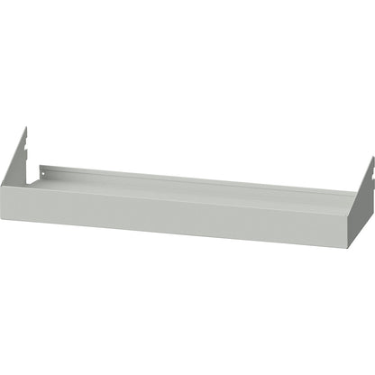 Tray shelf, 75 mm raised edges, WxD 800 x 250 mm, grey.