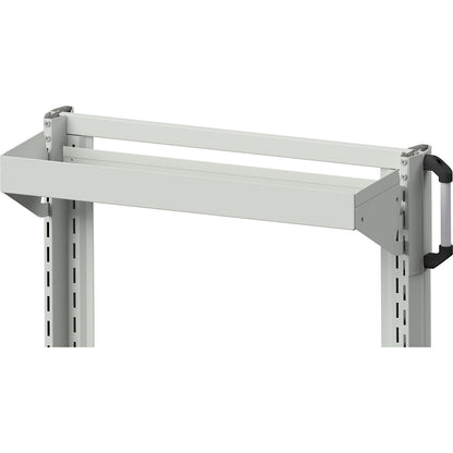 Tray shelf, 75 mm raised edges, WxD 800 x 250 mm, grey.