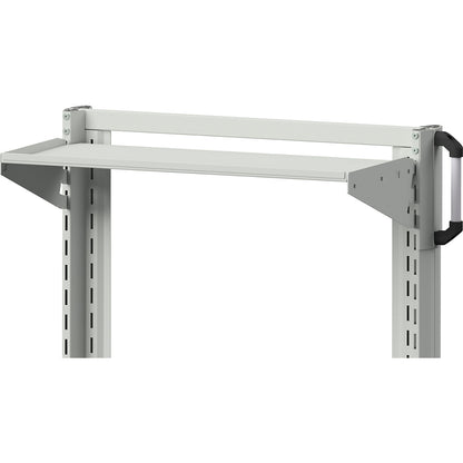 Shelf with adjustable inclination, mounting bracket at top, width 800 mm, 763 x 160 mm, grey.