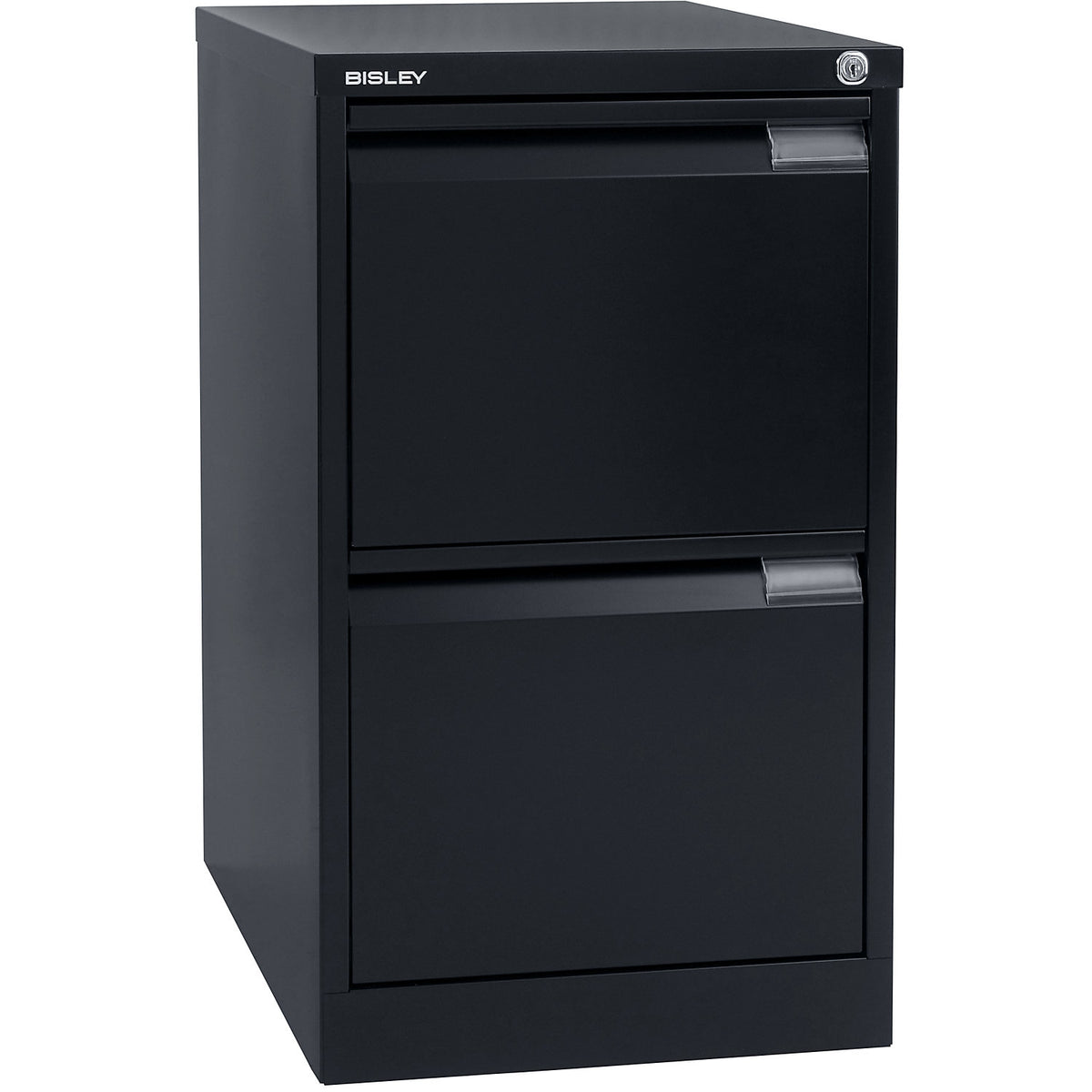 Suspension file cabinet, 1-track, 2 A4 drawers, deep black.