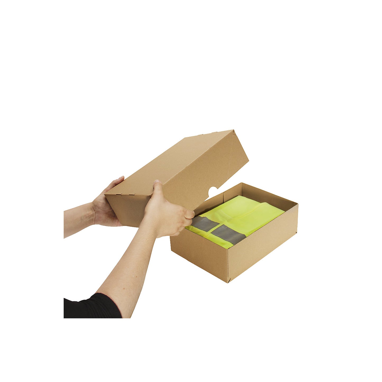 Quick-erect box, variable filling height, pack of 20, internal dimensions 305 x 215 x 150 mm.